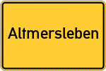 Place name sign Altmersleben