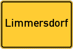Place name sign Limmersdorf