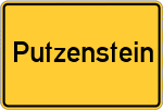 Place name sign Putzenstein