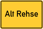 Place name sign Alt Rehse