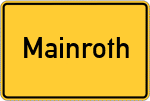 Place name sign Mainroth