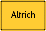 Place name sign Altrich