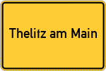 Place name sign Thelitz am Main