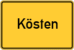 Place name sign Kösten