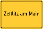 Place name sign Zettlitz am Main