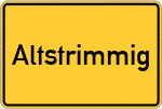 Place name sign Altstrimmig