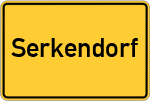 Place name sign Serkendorf