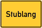 Place name sign Stublang