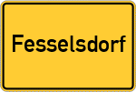 Place name sign Fesselsdorf
