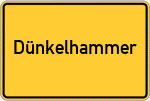 Place name sign Dünkelhammer