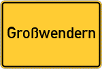 Place name sign Großwendern