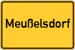 Place name sign Meußelsdorf