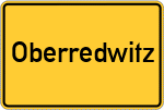 Place name sign Oberredwitz