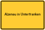 Place name sign Alzenau in Unterfranken