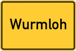 Place name sign Wurmloh