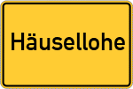 Place name sign Häusellohe