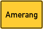 Place name sign Amerang
