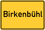 Place name sign Birkenbühl