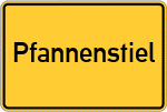 Place name sign Pfannenstiel