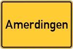 Place name sign Amerdingen