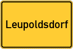 Place name sign Leupoldsdorf