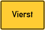 Place name sign Vierst