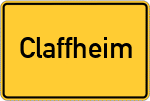 Place name sign Claffheim