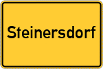 Place name sign Steinersdorf