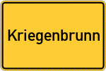 Place name sign Kriegenbrunn