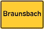 Place name sign Braunsbach