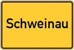 Place name sign Schweinau
