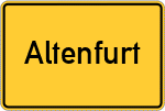 Place name sign Altenfurt