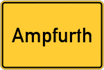 Place name sign Ampfurth