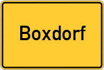 Place name sign Boxdorf, Mittelfranken