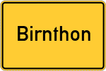 Place name sign Birnthon