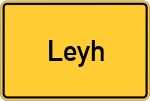 Place name sign Leyh