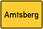 Place name sign Amtsberg