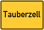 Place name sign Tauberzell