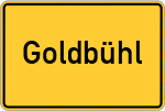 Place name sign Goldbühl
