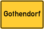 Place name sign Gothendorf, Mittelfranken
