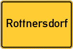 Place name sign Rottnersdorf, Kreis Feuchtwangen
