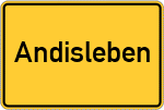 Place name sign Andisleben
