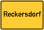 Place name sign Reckersdorf