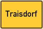 Place name sign Traisdorf