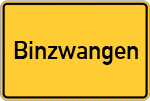 Place name sign Binzwangen