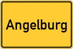 Place name sign Angelburg, Hessen