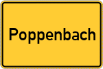 Place name sign Poppenbach