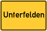 Place name sign Unterfelden