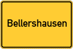 Place name sign Bellershausen