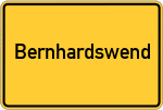Place name sign Bernhardswend